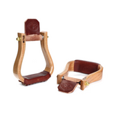2" Wood Stirrups Flatbottom - Varnish